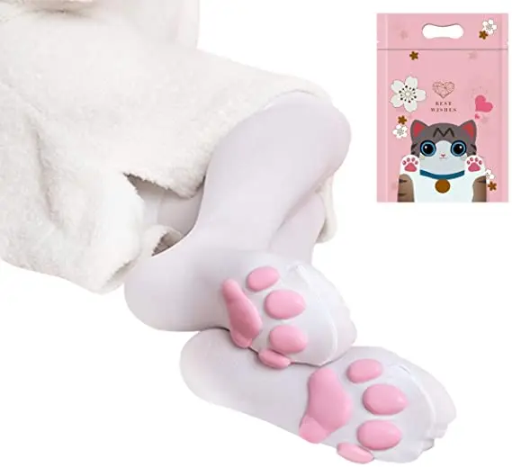 

Popular cat claw sexy socks in Japan and South Korea Girls Cosplay Soft 3D Kitten Cat Paw Thigh High Socks, Picture shown