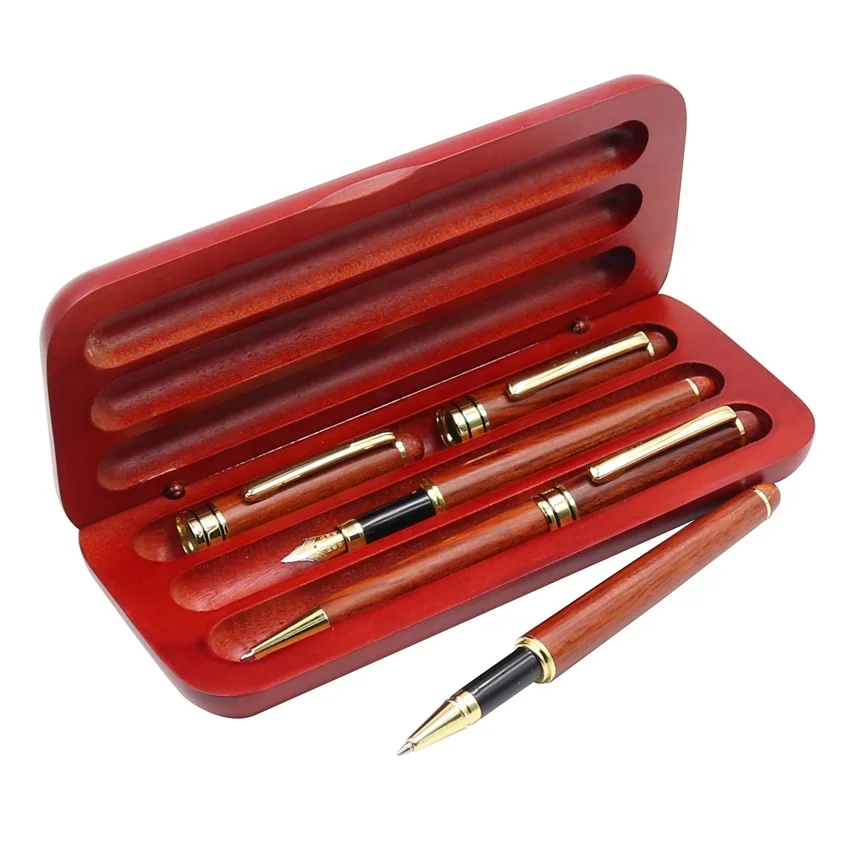 

Customer Brand Wooden Fountain Pen Wood Pen With Case Wood Pen Kit