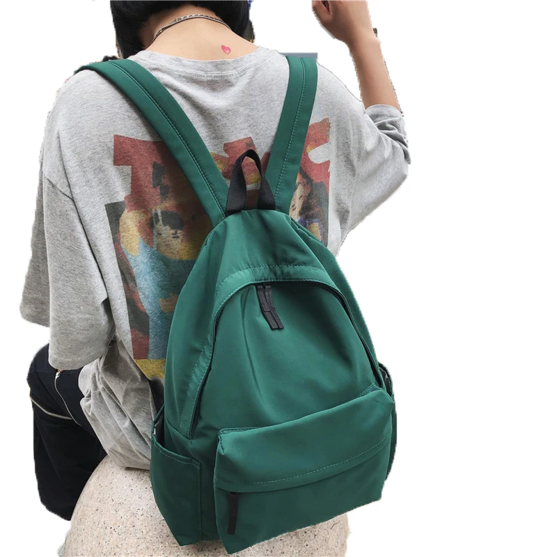 

Custom Good Quality Nylon Casual Teenager Girls Travel Shoulder Bag Boys Blank Students School Bag College Backpack, Black, wine red, green