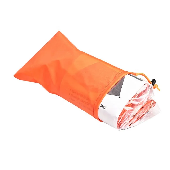 

Lightweight 2 Person Ultralight Mylar Tube Tent PE Emergency Survival Kits Shelter for Camping Hiking, Orange