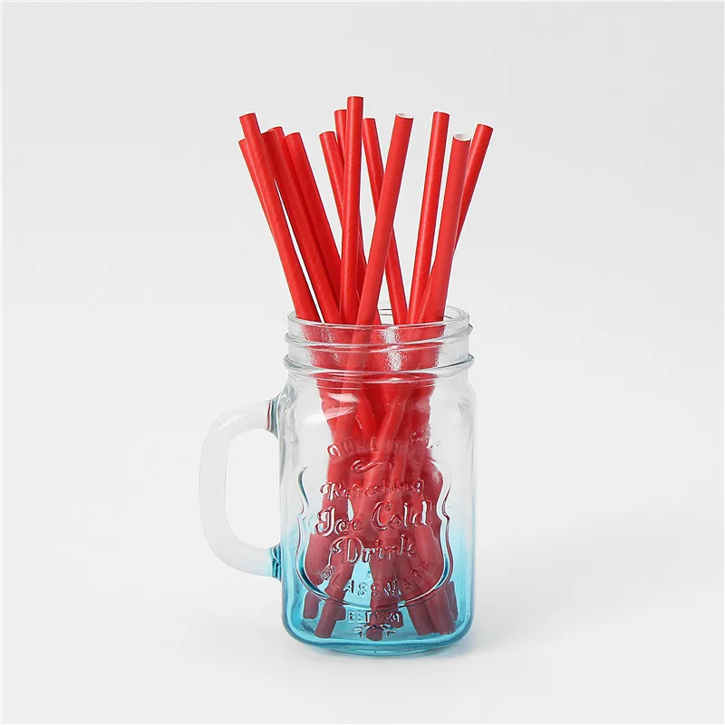 

Party Decoration Red Paper Straws Biodegradable Drinking Straw Custom Paper Straws Wholesale