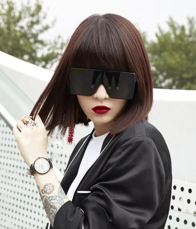

[RTS] Hot sale fashion PC oversized custom glasses classic UV400 square colorful outdoor sunglasses ce square sunglasses, Custom colors