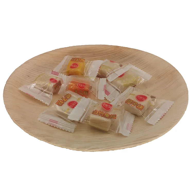 Custom Wholesale Round Biodegradable Palm Leaf Compostable Plates Set