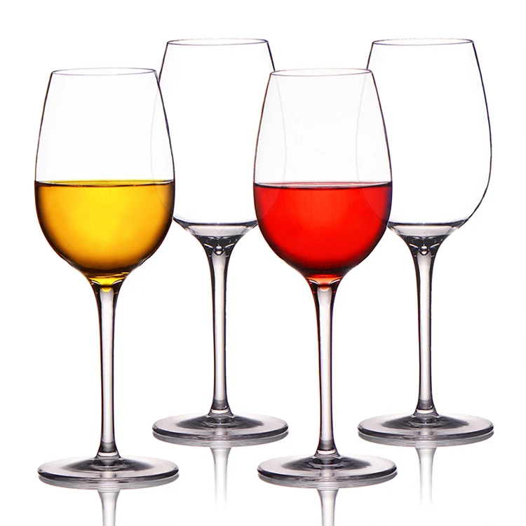 

Michley 360ML Unbreakable Dishwasher Safe Red Glasses Tritan Plastic Shatterproof Reusable Wine Goblets, Transparent clear