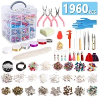 

1960PCS Jewelry Making Kit,Includes Jewelry Beads,Instructions,Charms,Findings,Beads Wire for Bracelet,Necklace,TOYS0248