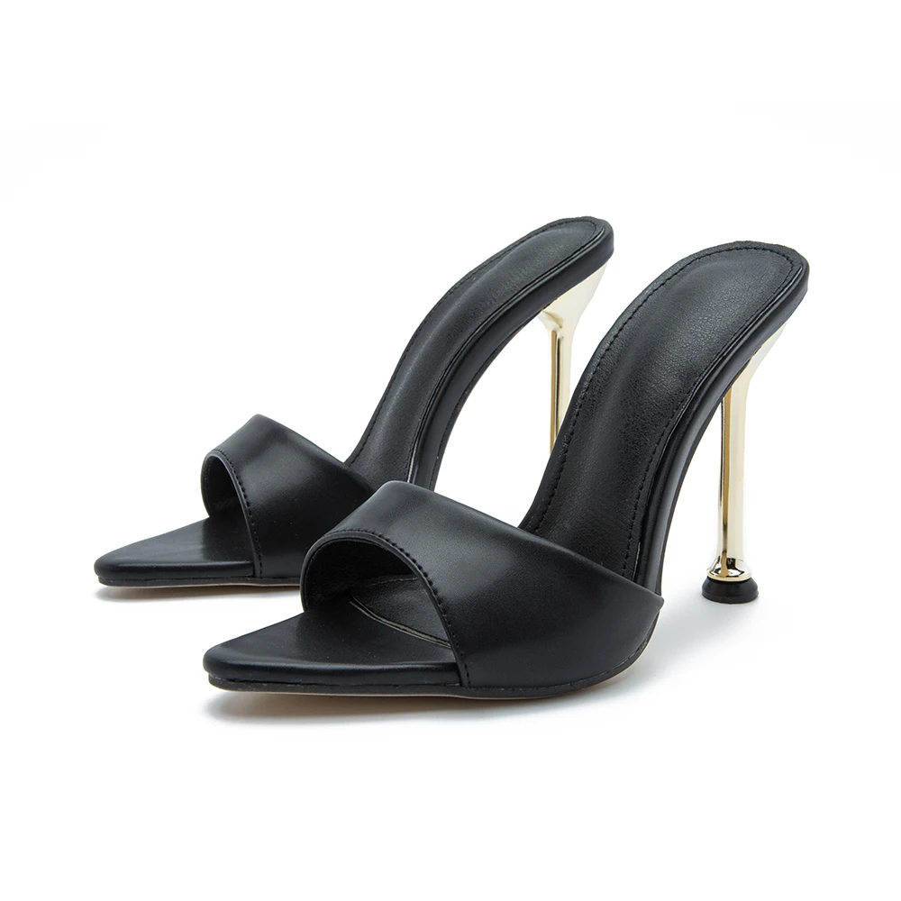 

2022 new European and American high heel women's sandals metal thin heel women's sandals