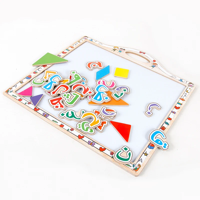 

Wooden Magnetic Arabic Card Game Alphabet Board Game Puzzle Jigsaw Kids Toys Education Toys in Arabic, Colorful