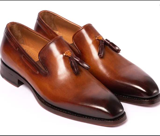 

Men's single shoes spring 2021 new comfortable low heel men's shoes gradient formal shoes, Brown