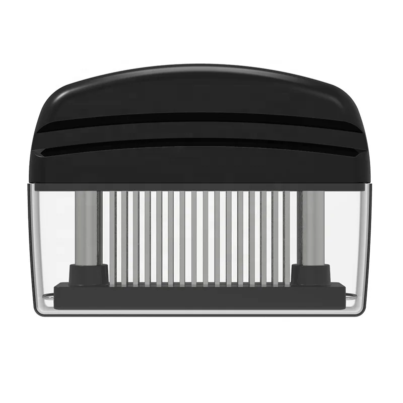 

Kitchen Manual Stainless Steel Sharp Needle Blade Heavy Duty Cooking Tool Meat Tenderizer, Black,white