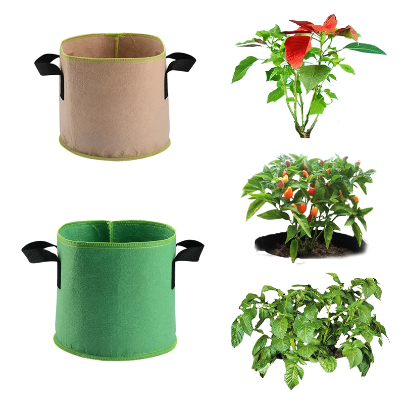 

Customized Eco-friendly Non Woven Flower Pot Mushroom Cultivation Machine Garden Potato Planter Grow Bag, Customized color