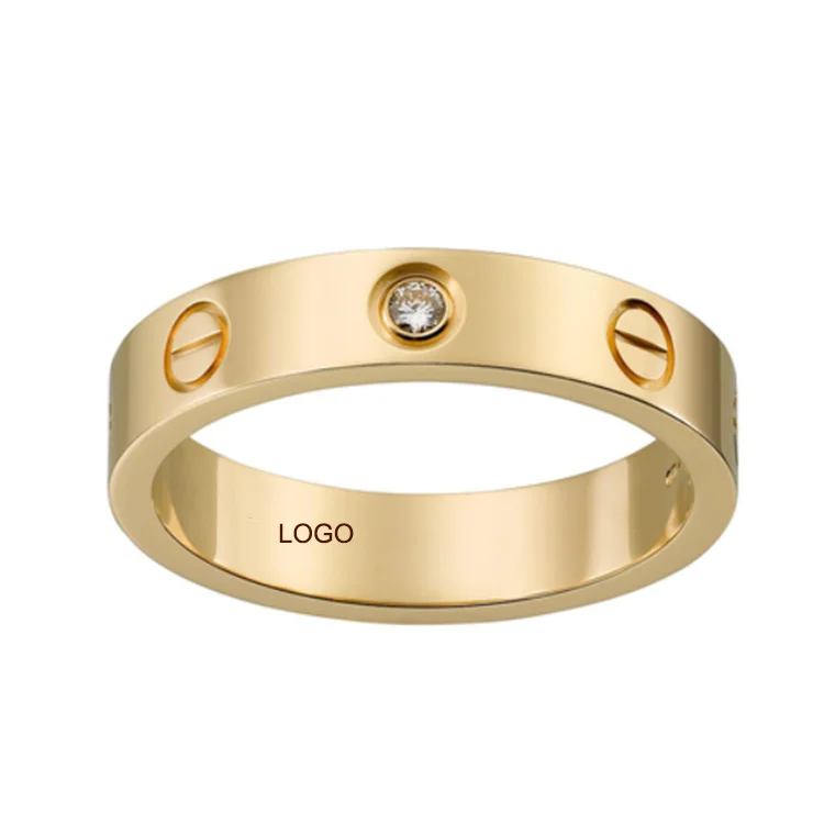 Love Rings Lifetime Promise with Screw Design Best Gifts for Love with Valentine's Day Promise Engagement Wedding