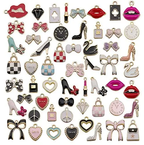 

Fashion New Arrival Woman Rhinestone Bling Decor Accessories Enamel Croc Bracelets Watch Strap Cheers Enamel Charms, Steel