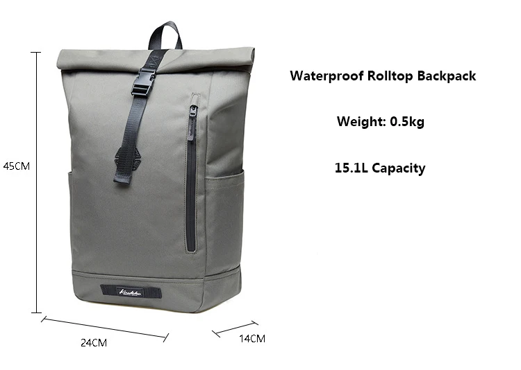 Travel Waterproof Large Capacity Roll Top Backpack Bag Wholesale Laptop