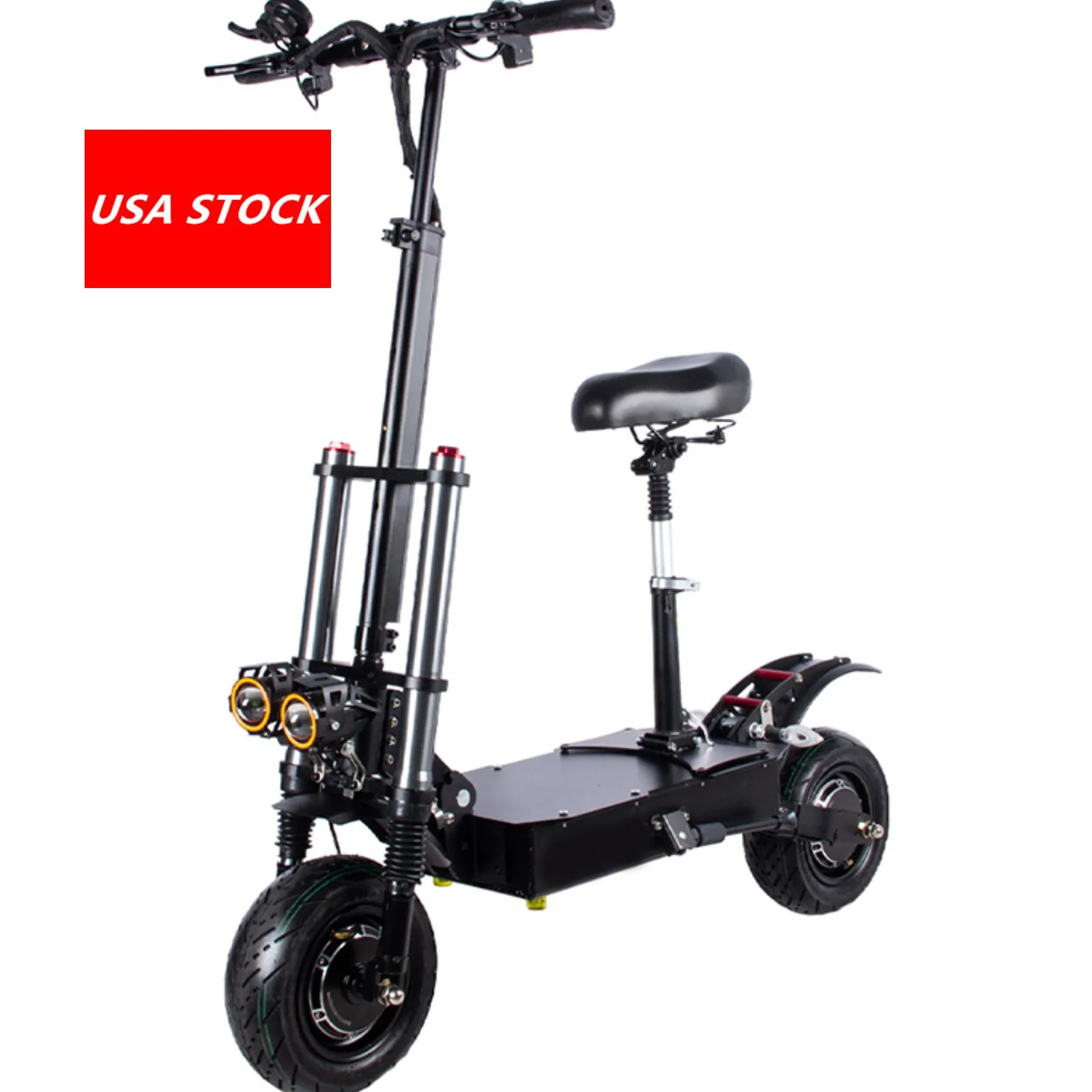 

USA warehouse 60v 11inch fat tire 35ah adult fast cheap off road electric scooter free shipping 5600w for adults with seat