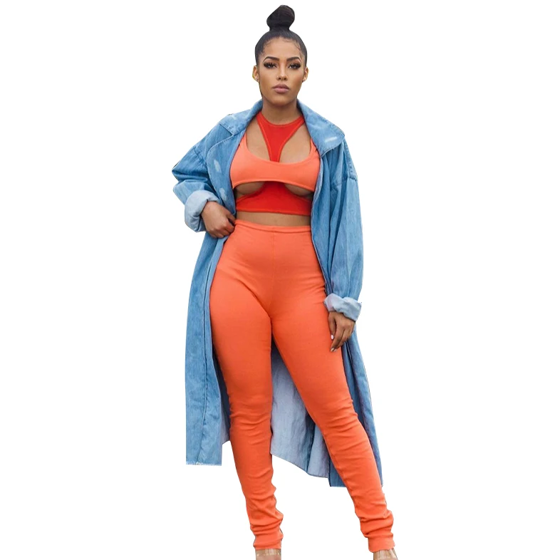 

Fitness Fashion Women's Summer New Yoga Crop Tops Racer Vest Slim Trousers Sports Gym Workout Women's Tank Tops Three-piece Suit, Customized color