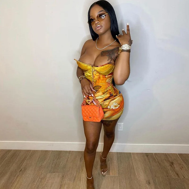 

Summer High Waisted Sexy Mini Skirt Women Summer Sexy Dresses for Club Night women club dresses sexy, Picture