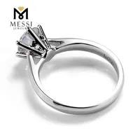 

Messi Jewelry 1 Carat VVS DEF moissanite diamond 14k 18k gold engagement wedding ring CVD synthetic solitary moissanite rings
