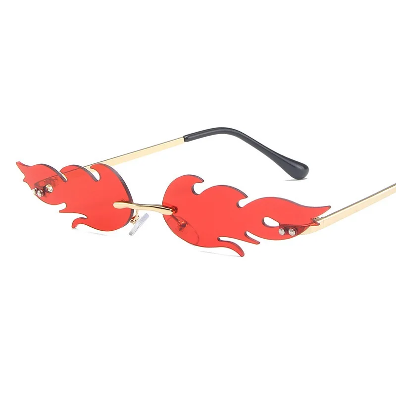 

GD81012 new fashion rimless fire frame fashion unisex sunglasses uv400 protective 2021