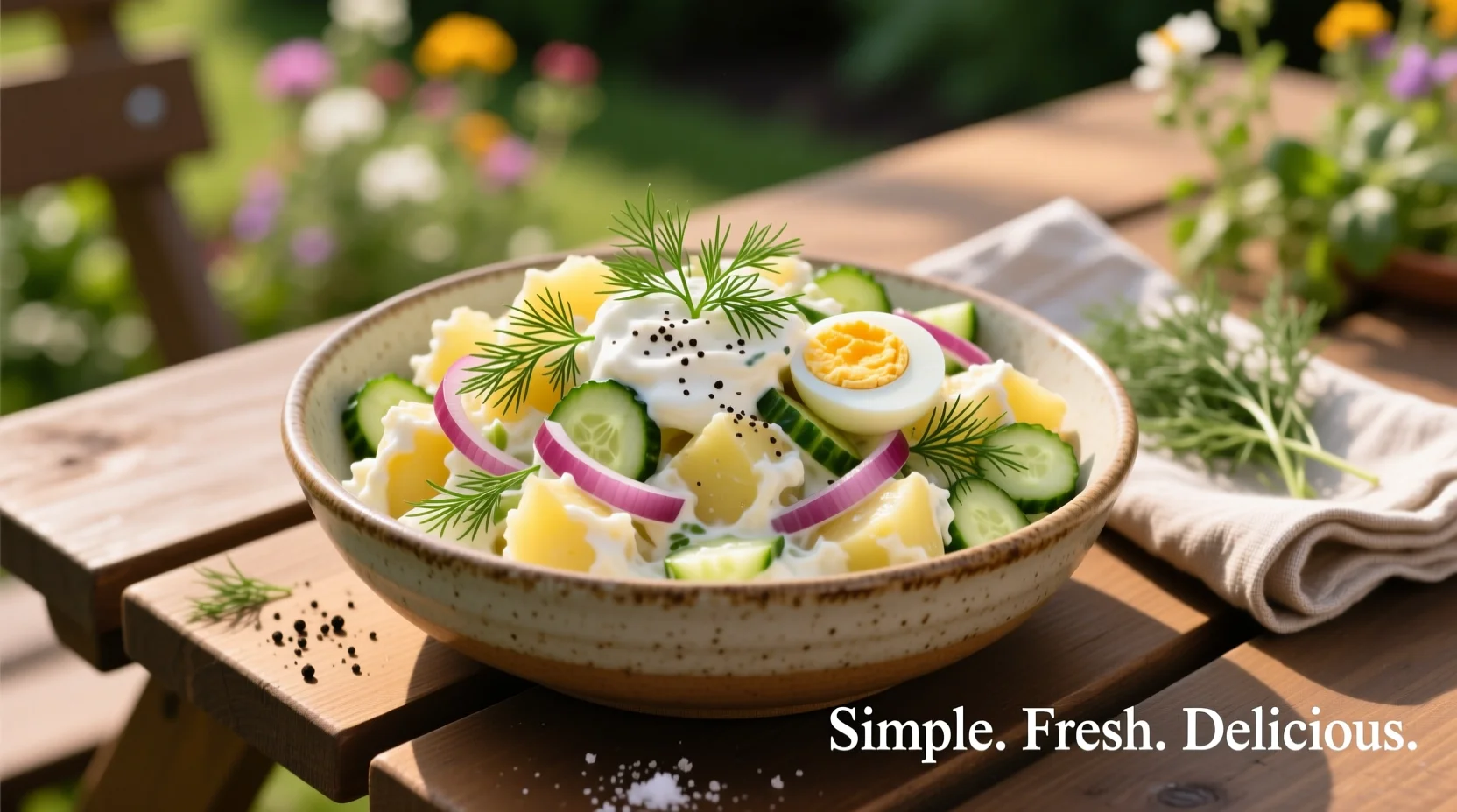 Salade de pommes de terre aux graines d'aneth