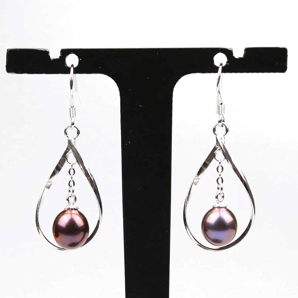 

Earring sterling 925 Long Drop Pearl Jewelry Dangle Earrings, Colors