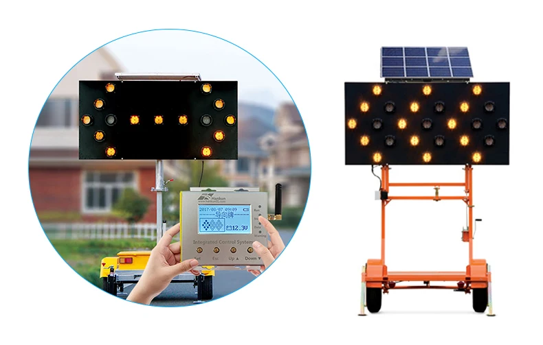 Trailer Boards Traffic Sign with Trolley/Trailer Led Solar Arrow Board