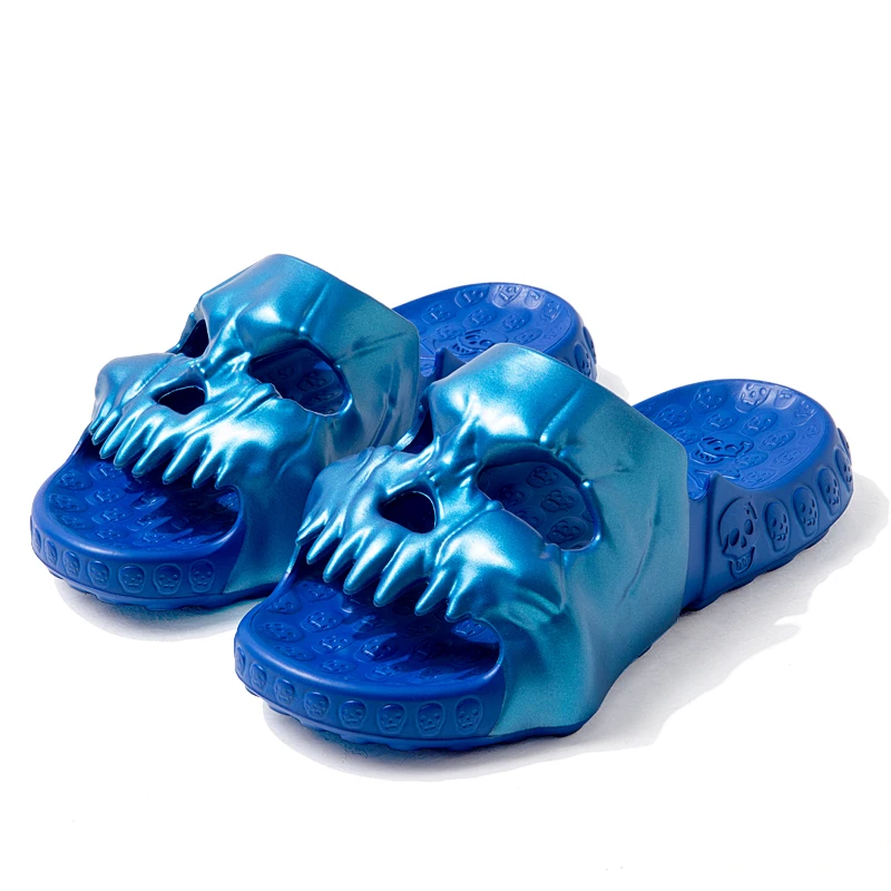 

2023 New Fashion Unique Slippers for Men Women House Slippers Unisex EVA Outdoor Skull Slippers Slides Plus Size