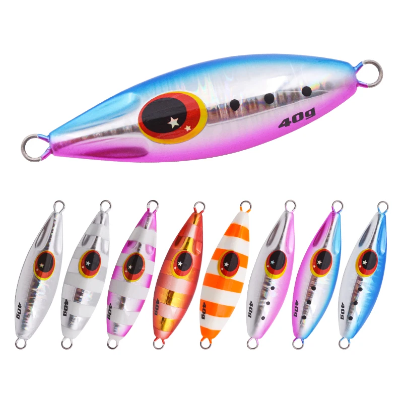 

FUNADAIKO jig 2021 fishing metal lures 30g 40g 60g 80g saltwater casting slow jig artificial fishing hard baits, 8 colors