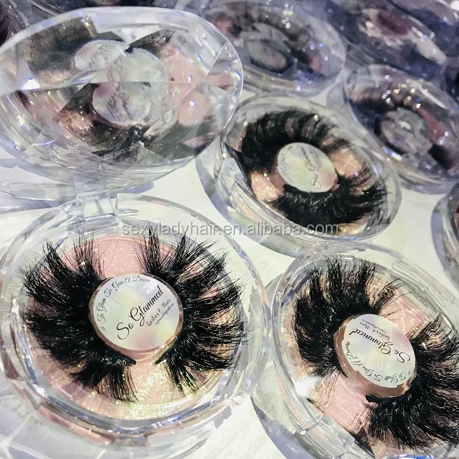 

Own Brand Thick Dramatic Eyelash Long Soft Mink Lashes Vendor 25mm 30mm Full Strip Lashes 3D Mink Eyelashes, Natural black