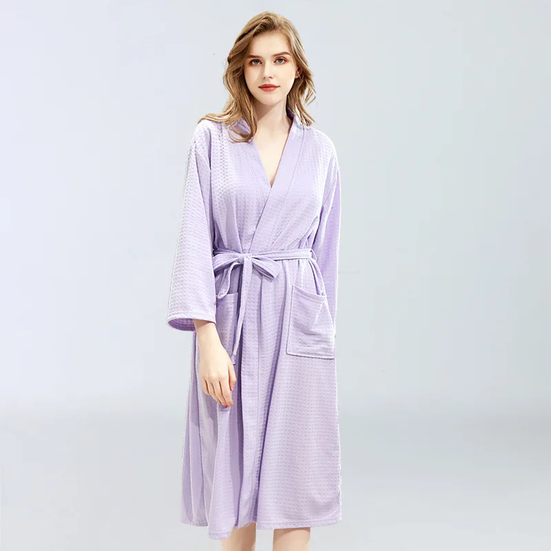 

Manufacturers supply hotel kimono thin section couples waffle bathrobes for summer, Customized color