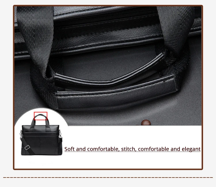 product-Top Quality Classic Men waterproof PU laptop bag stylish multi-pocket Sling Shoulder Messeng-2
