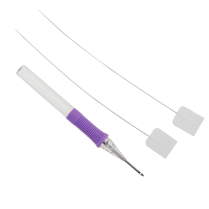 

knitting tool embroidery punch needle tool and threader, Purple