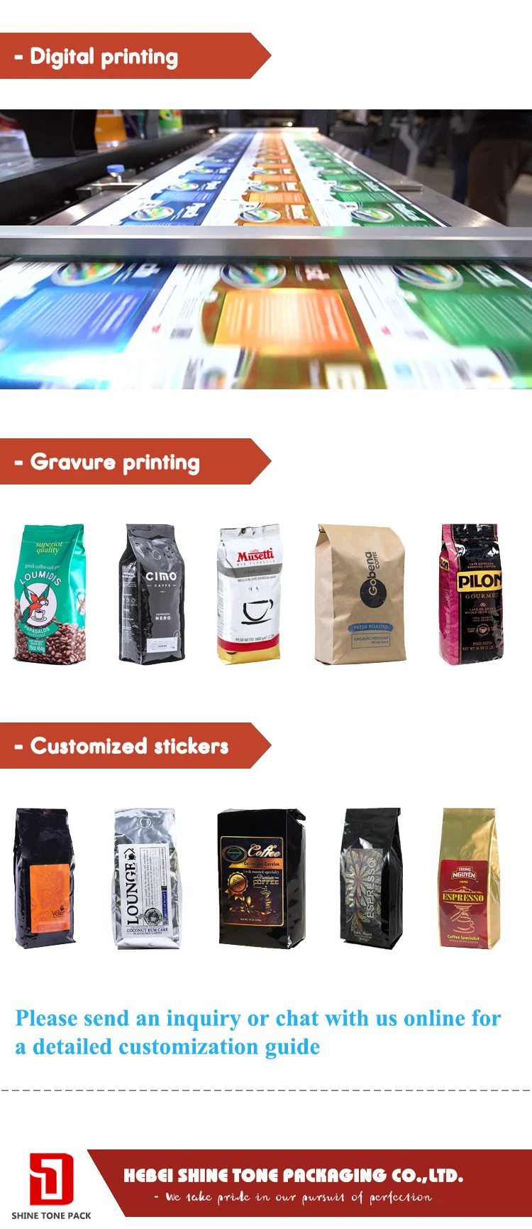 Stick sachet instant coffee powder packaging bag custom print aluminum foil preformed empty small package