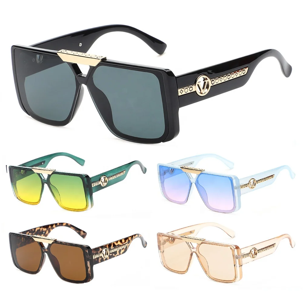 

China Manufacture direct high quality L V uv400 gafas de sol men women designer shades famous brands luxury oversize sunglasses