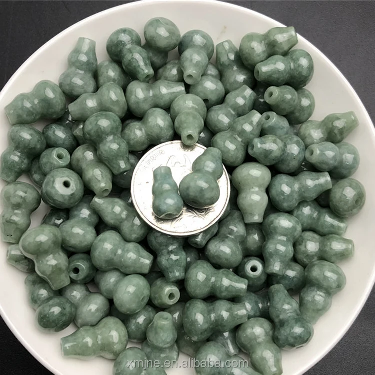 

Sihui jade a cargo bean cyan small gourd jade pendant parts small accessories jade handicraft factory wholesale