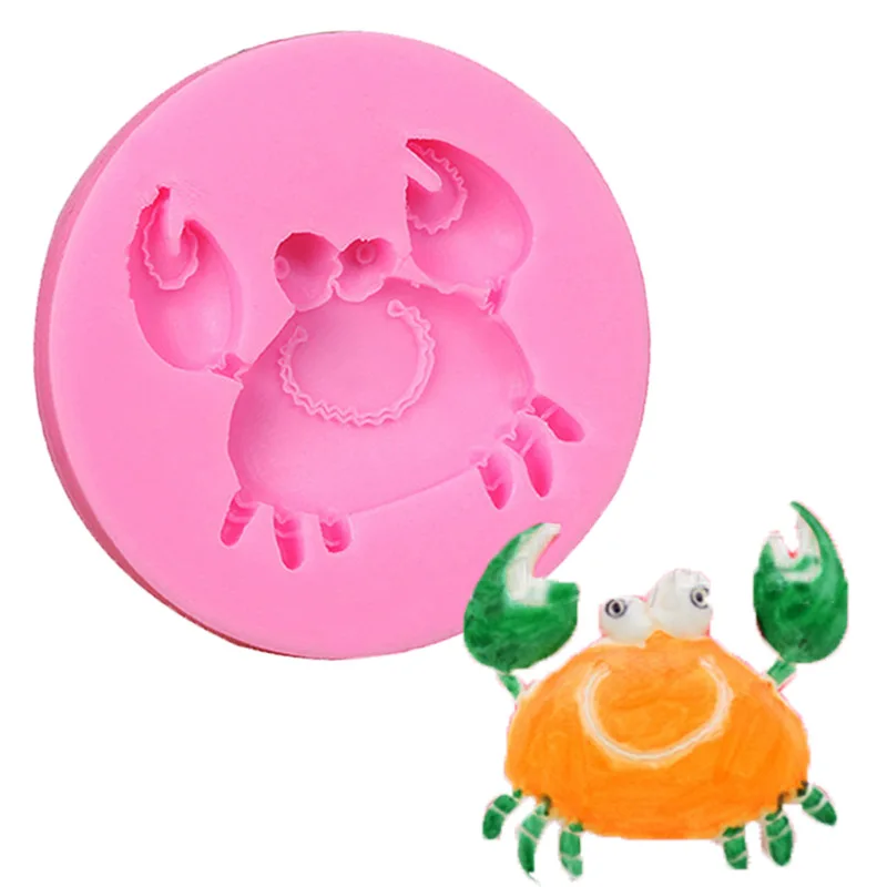 

Crab Shape Liquid Silicone Mold Chocolate Cake Decoration Fondant Baking Mold Making Crafts Baking Tray Tool Accessories Supplie