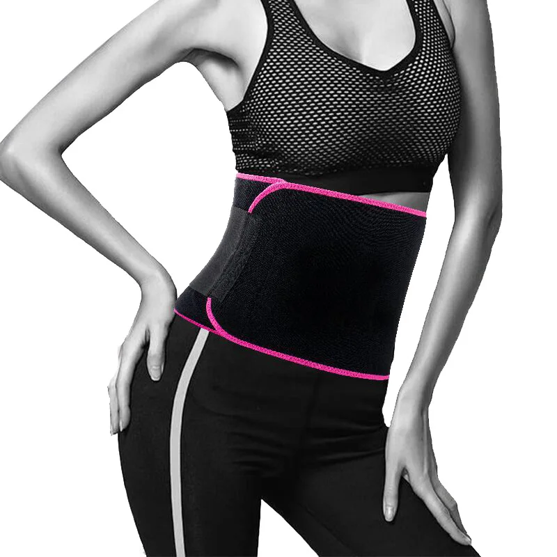 

G0025 Wholesale Custom sweat tight waist protection sports adjustable Slimming fitness belt Women Waist Thigh Waist Trainer