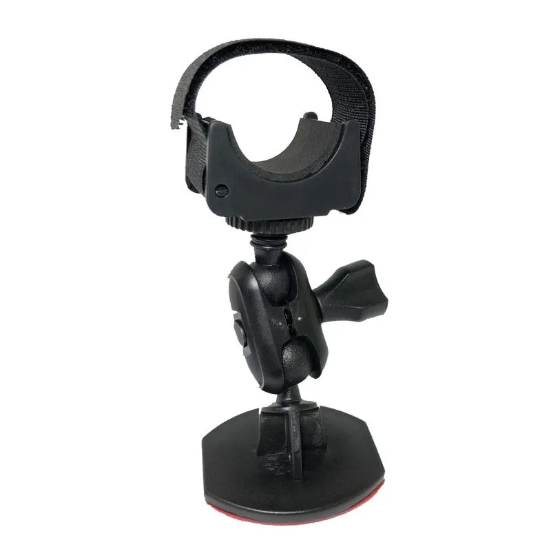 

Szsmilin 360 Rotating Adjustable Adhesive Helmet Hat Holder for Flashlight