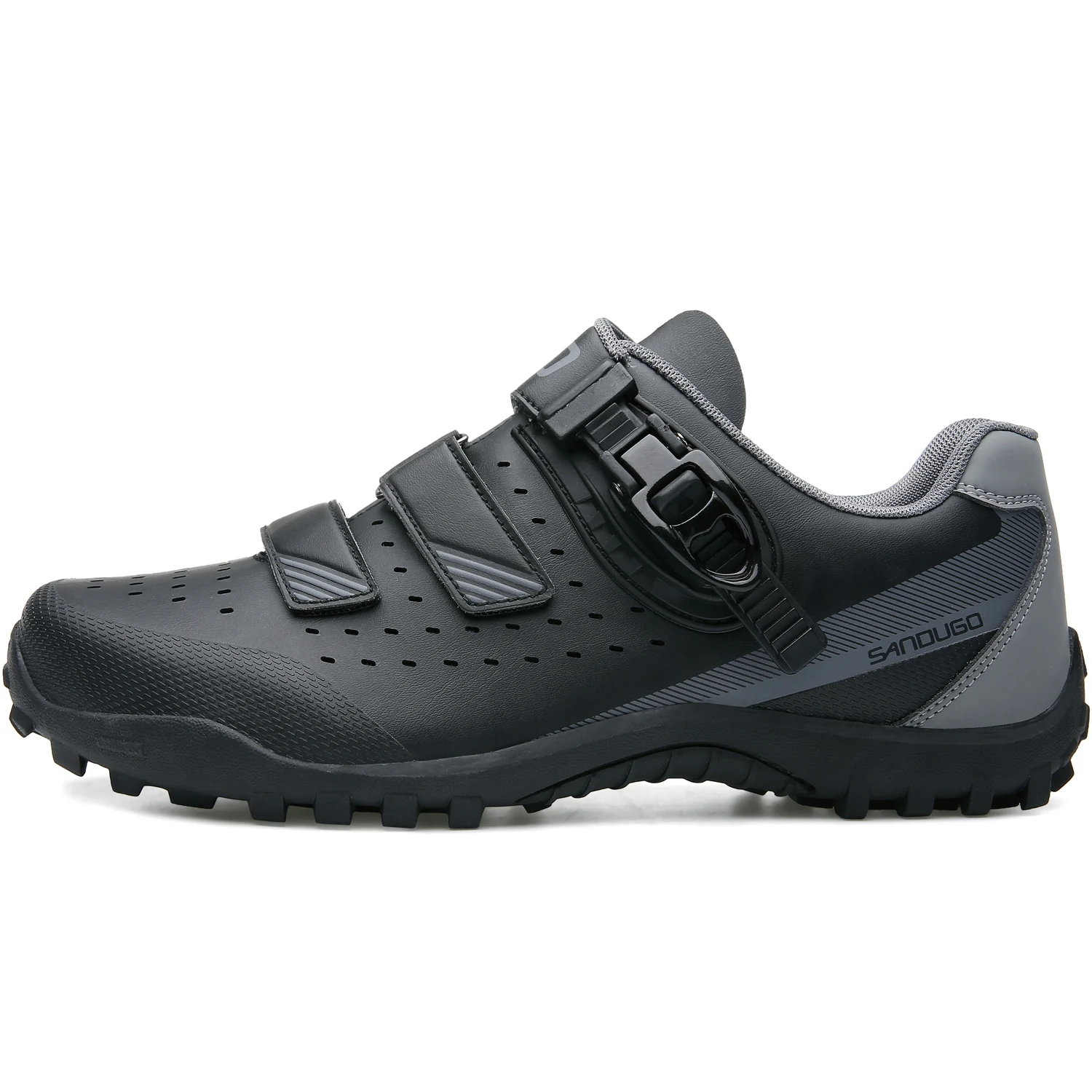 

Wide-Last Design Men Cycling Shoes MTB Shoes, Black