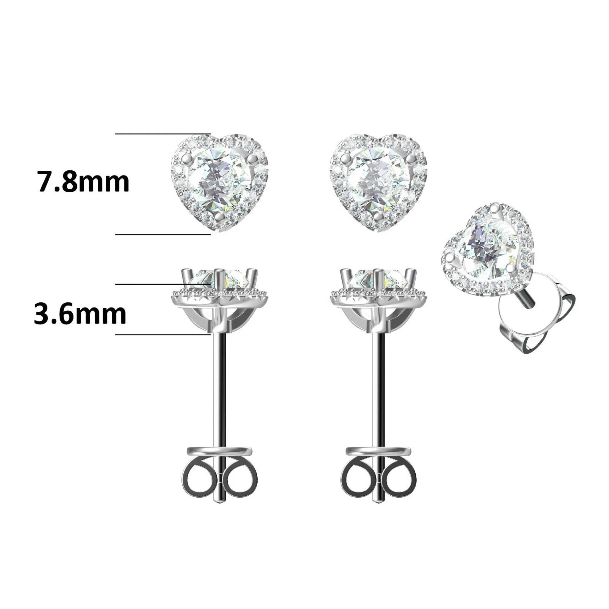 

Abiding Jewelry OEM/ODM Factory Jewellery Wholesale Solid Gold / 925 Sterling Silver Earrings Moissanite Studs