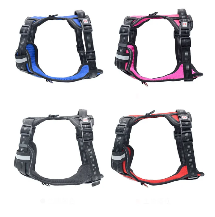 

Honeycomb Mesh Hole Pet Pulling Rope Adjustable Reflective Strap Dog Neck Collar Hardware Buckle Dog Necklace