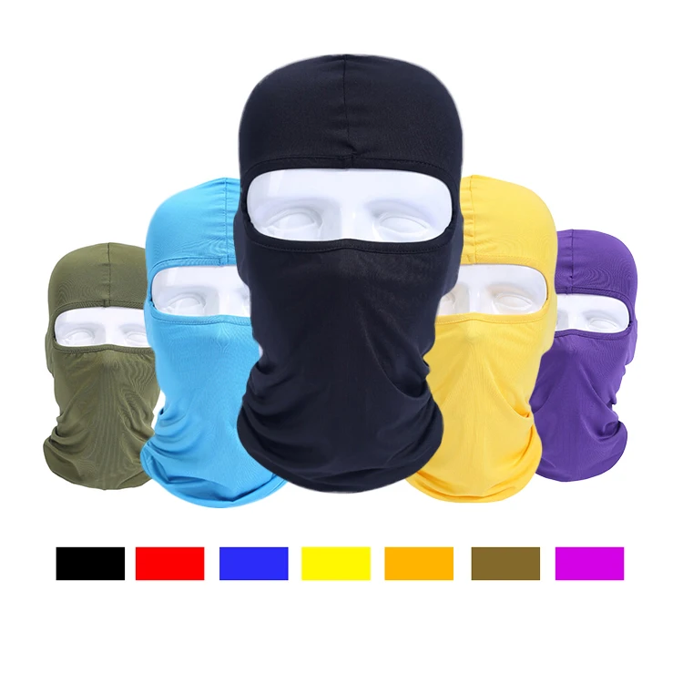 

Stock plain color custom logo face wear mask motorcycle helmet full face mask balaclava hat