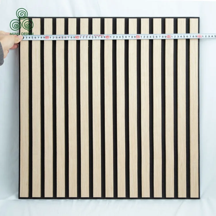 

MUMU Sound Absorbing Fiber Wooden Polyester Acoustic Interior Design Wooden Wall Akupanel Panels