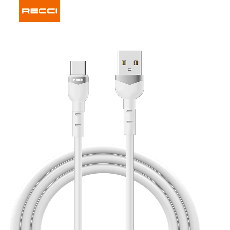 

Recci High grade TPE 5A PD 20W fast charging sync data transfer USB cable type c to lightning type c to type c for mobile phone, White green