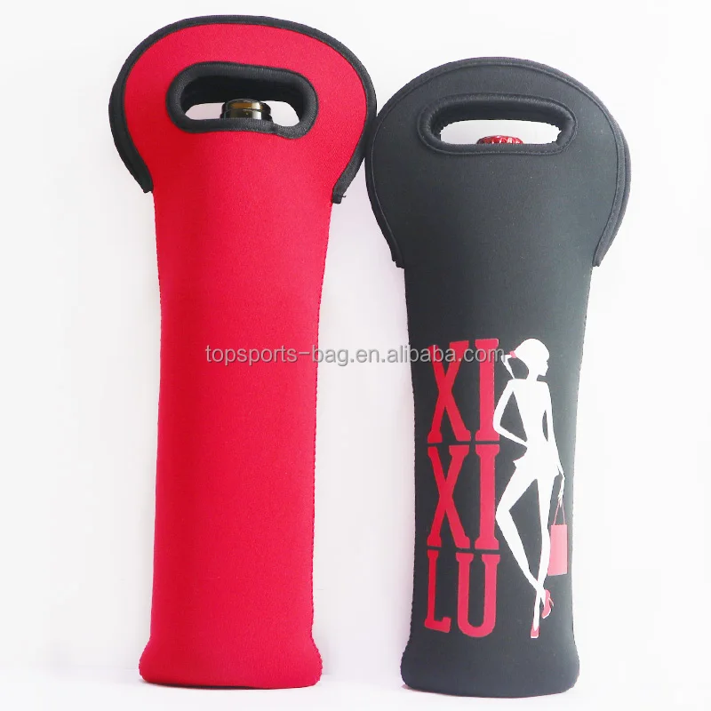 

Custom Logo Neoprene Insulated Travel Sleeves for Wine, Beer Bottles, Beverages, Sports Water Bottles, Black