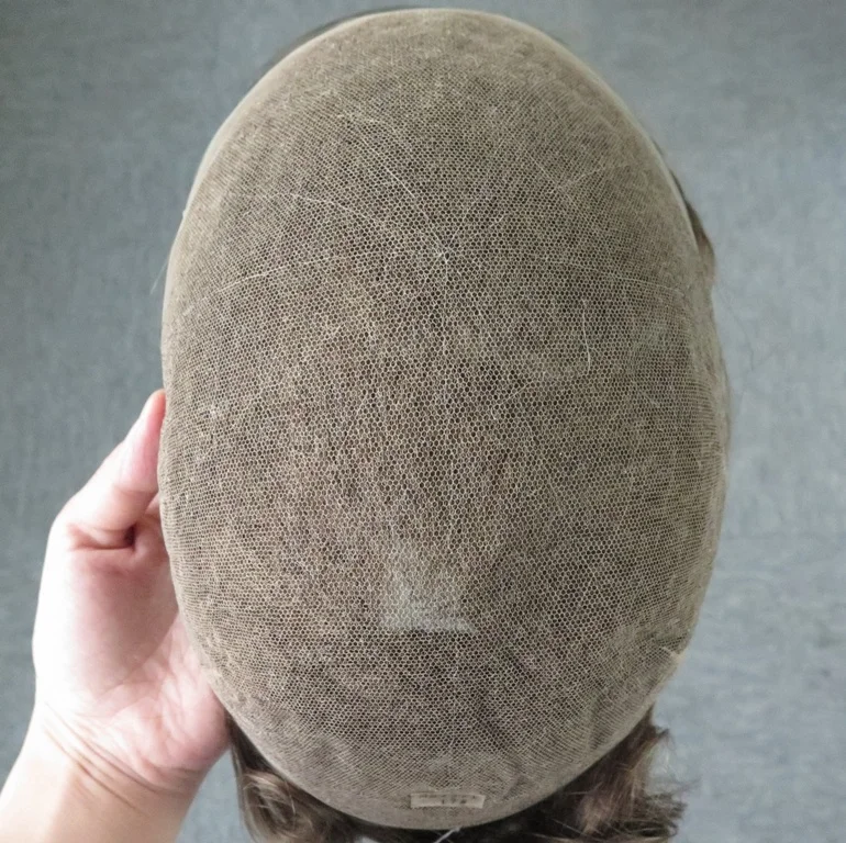 

100% human hair full swiss lace man's toupee replacement all lace good breath