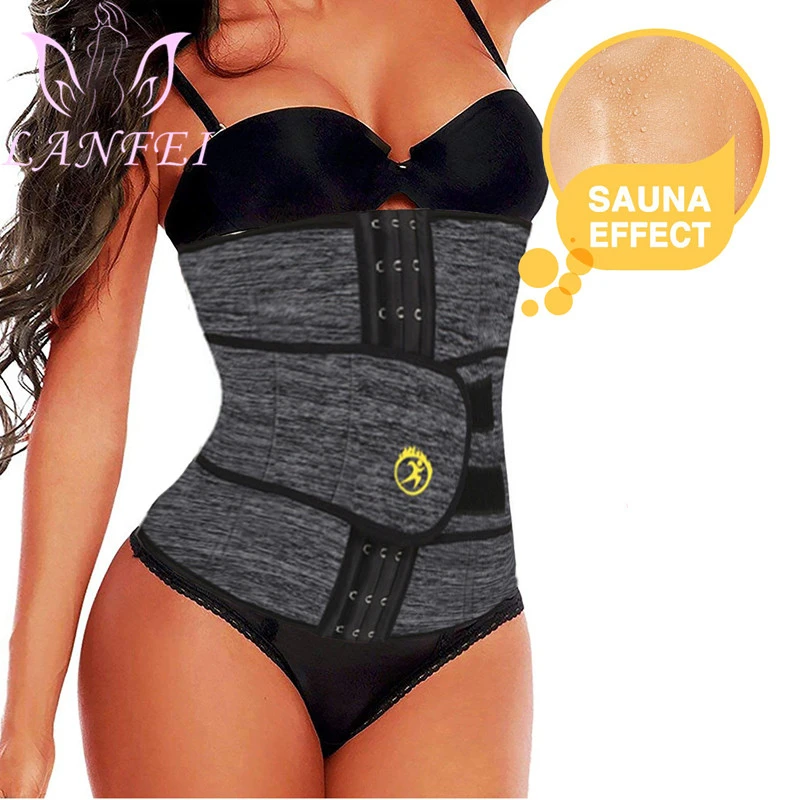 

Women Waist Trainer Body Shaper Belly Belt Trimmer sauan sweat Slimming strap shapewear for Weight Loss Workout Fitness