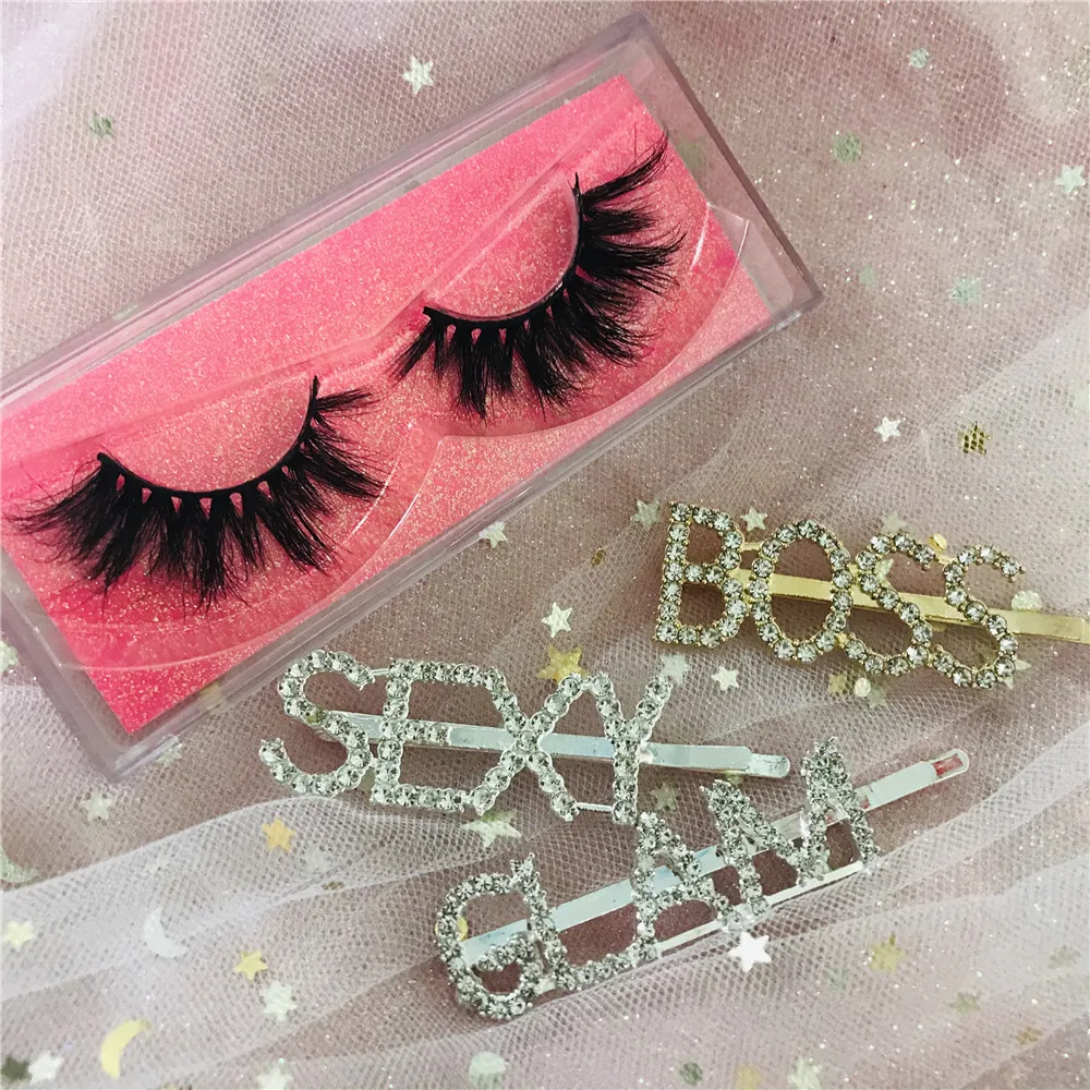 

free sample eyelashes lashes and hairpins 25mm lashes wholesale vendor bling hair clips vendor