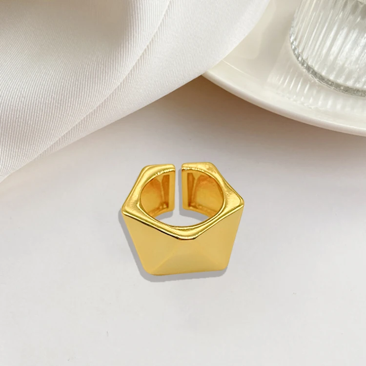 

Hip hop men gold finger rings jewelry 18k gold plated stacking chunky rings boys and girls