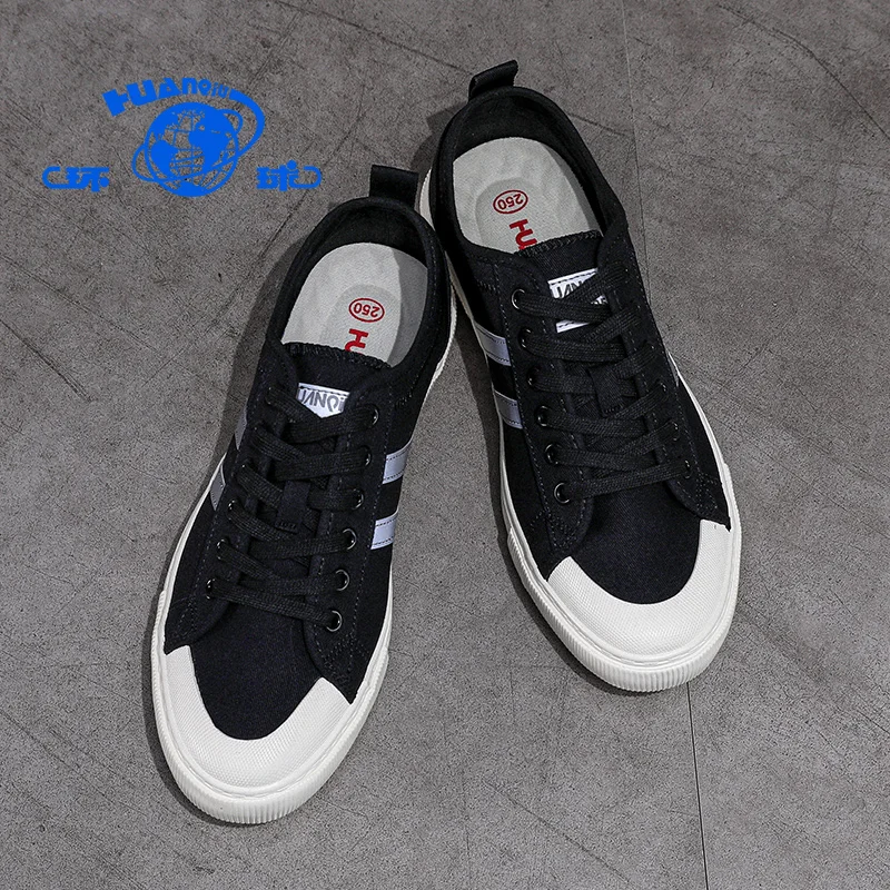 

S8313 HUANQIU 2021 high quality fashion chinese rubber fabric sneaker canvas shoes