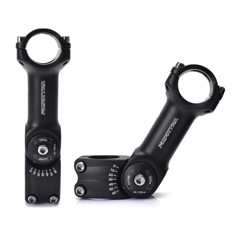 25.4/31.8mm Adjustable MTB Stem - 60° Rise Angle Handlebar Riser for Mountain Bikes | 6061 Aluminum Alloy Height Adjustable Stem